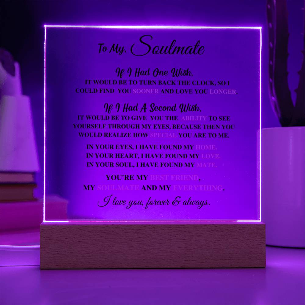 Soulmate Gift- My Everything- Acrylic Plaque