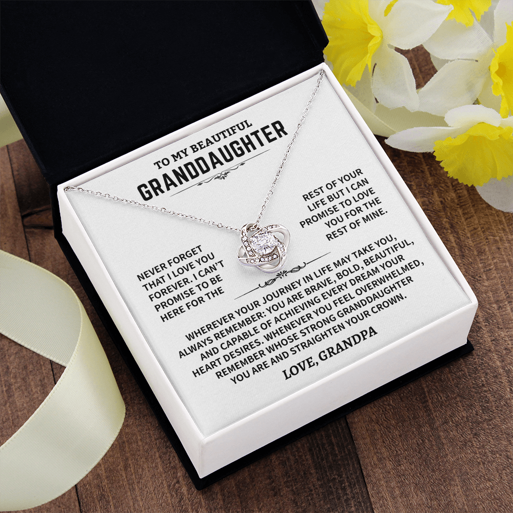 Gift For Granddaughter From Grandpa, "Never Forget That I Love You"