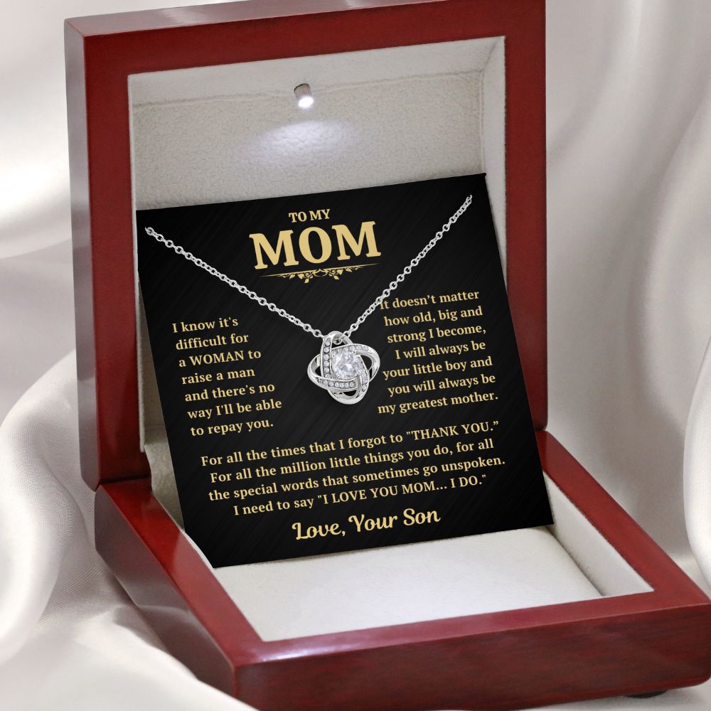 Thank You Mom Necklace Gift From Son