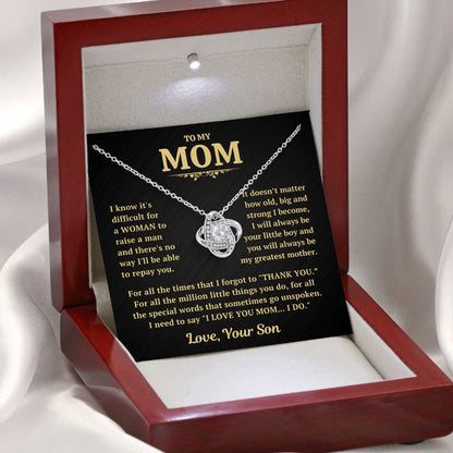 Thank You Mom Necklace Gift From Son