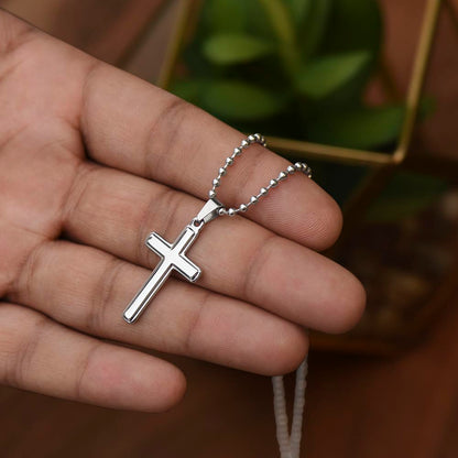 Granddaughter Gift,"Never Forget", Cross Necklace