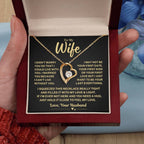 To My Wife Gift From Husband, "Your Last Everything", Heart Necklace