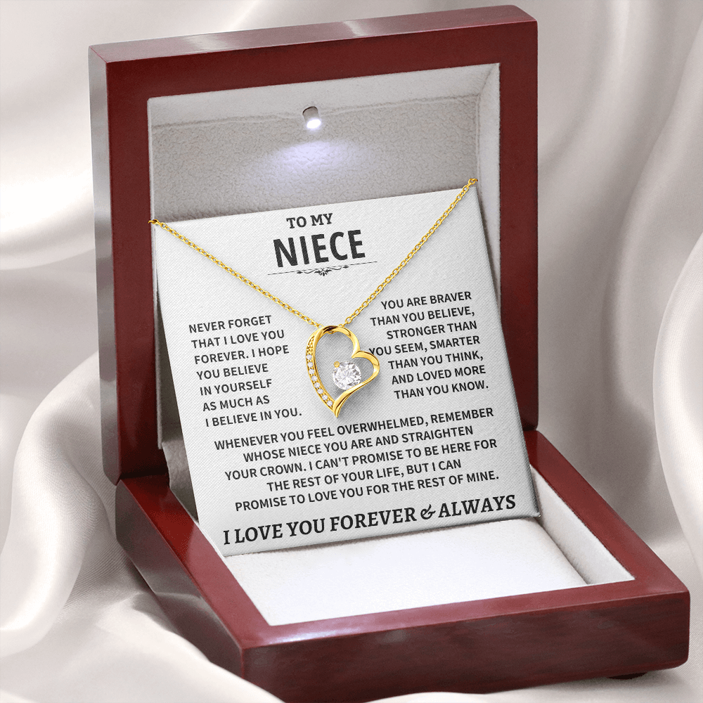 To My Niece Necklace – Inspirational Gift for Niece | Love You Forever Jewelry from Aunt or Uncle