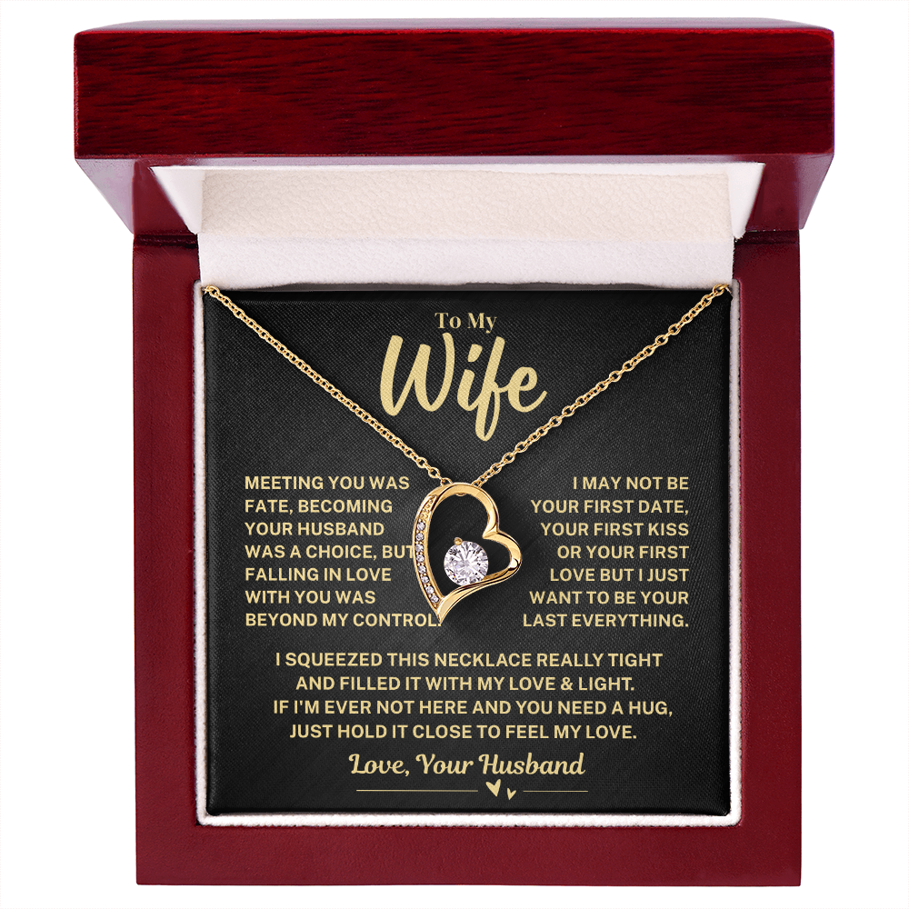 Wife Gift From Husband, "My Love & Light", Forever Love Necklace