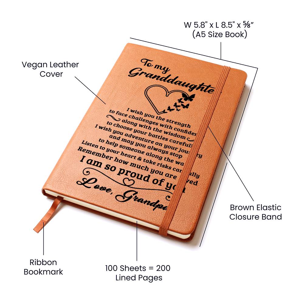 Granddaughter Gift From Grandpa "Proud Of You", Graphic Journal