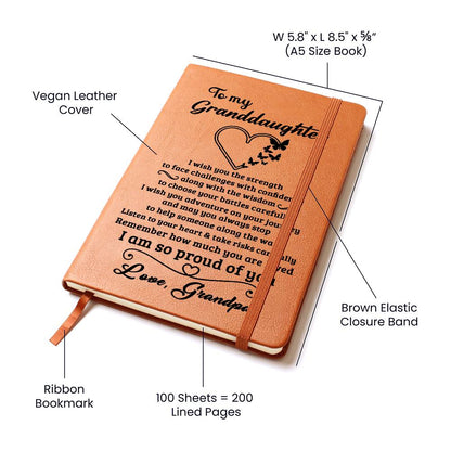 Granddaughter Gift From Grandpa "Proud Of You", Graphic Journal