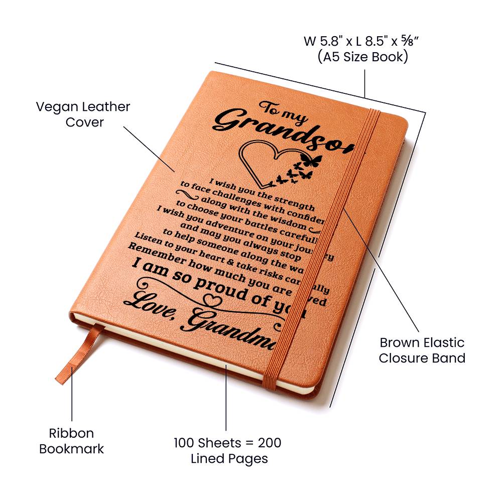 Grandson Gift From Grandma, "Always Remember", Graphic Journal