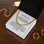 Grandson Gift, Cuban Chain - Love, Papa