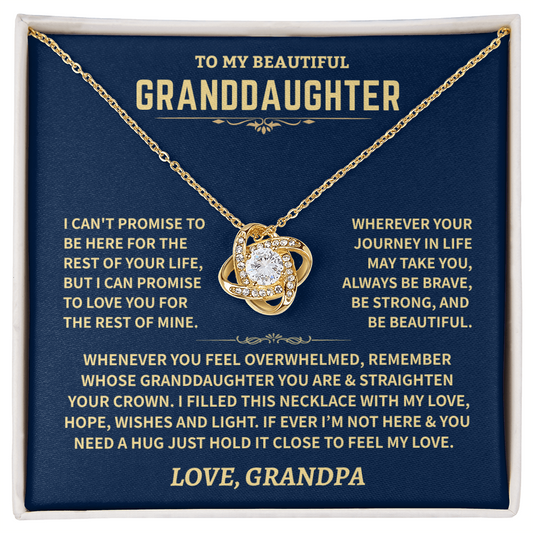 Granddaughter Gift From Grandpa, ""Love, Hope, Wishes & Light"