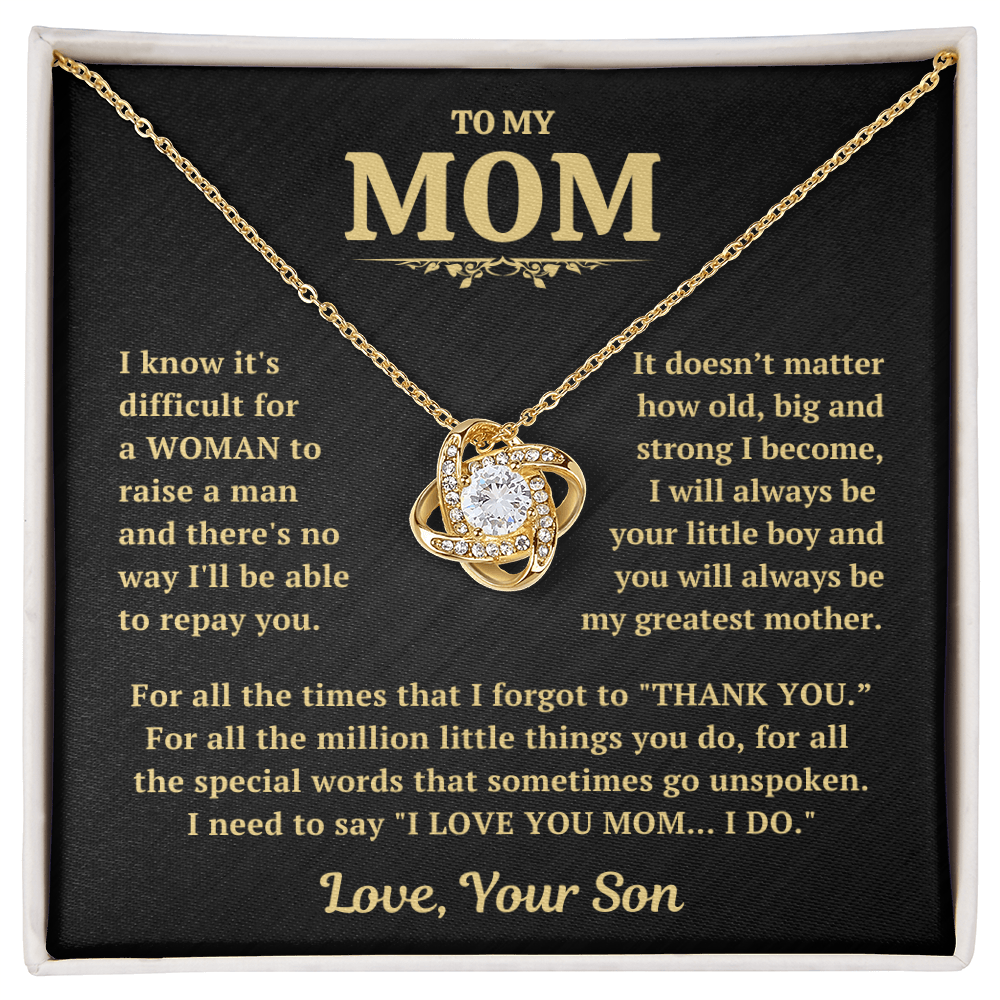 Thank You Mom Necklace Gift From Son