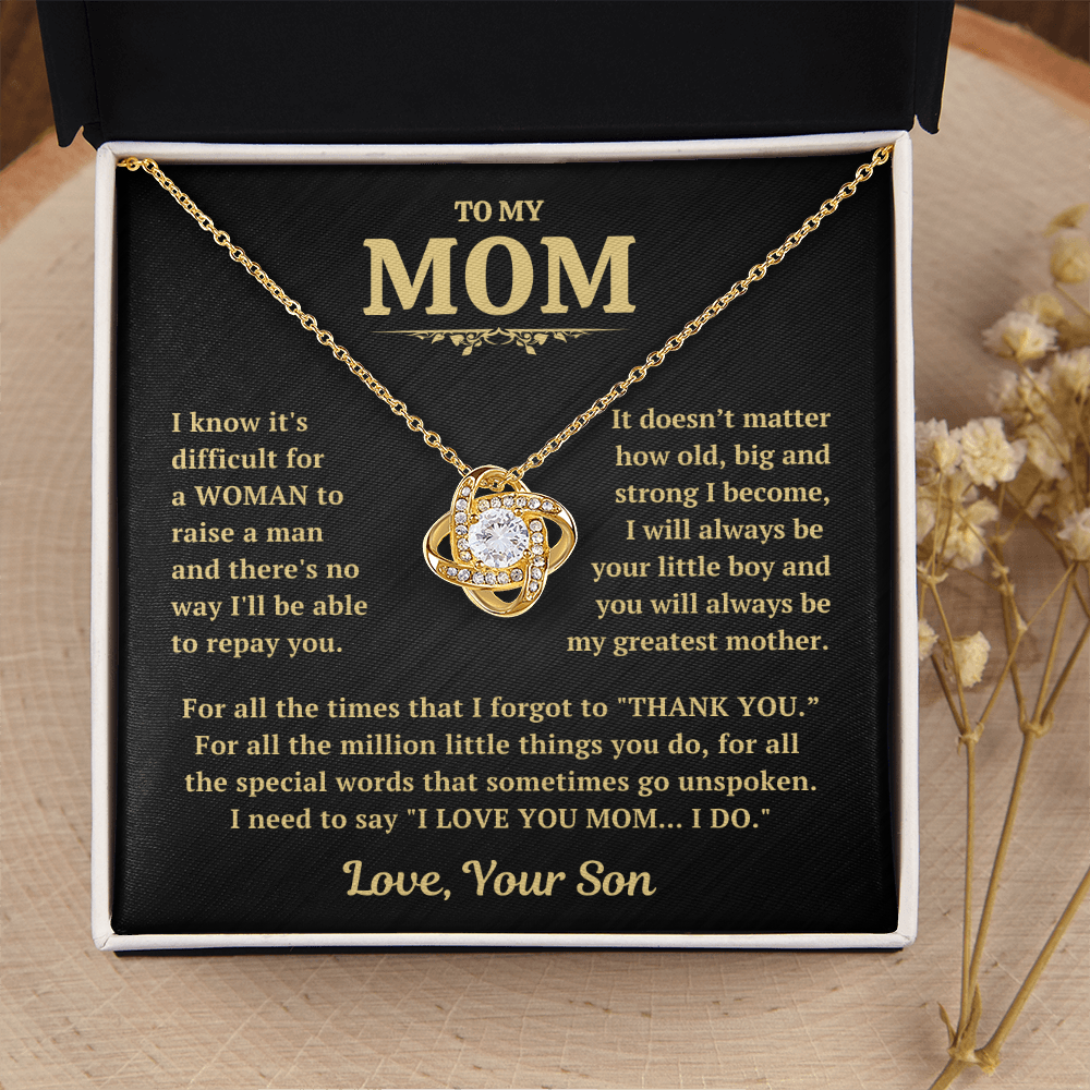 Thank You Mom Necklace Gift From Son