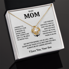 Mom Gift From Son, "Forever Grateful",Knot Necklace