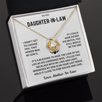 Daughter-In-Law Gift, "Filled with Love", Knot Necklace