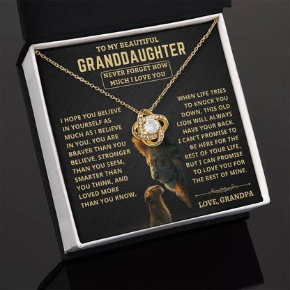 Beautiful Granddaughter Gift "This old lion will always have your back"