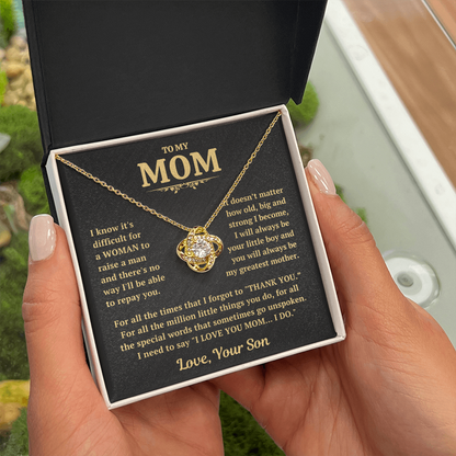 Thank You Mom Necklace Gift From Son