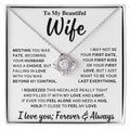 Beautiful Wife Gift, "Meeting you was fate" Knot Necklace