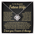 Future Wife Gift, "Your Last Everything", Knot Necklace