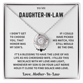 Daughter-In-Law Gift, "Filled with Love", Knot Necklace