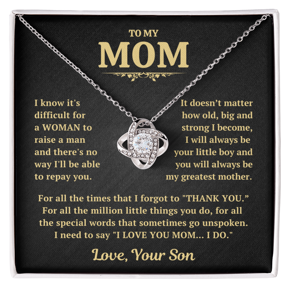 Thank You Mom Necklace Gift From Son