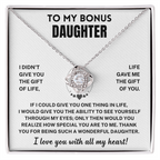 Bonus Daughter Gift, "I Love You ", Knot Necklace