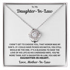 Daughter-In-Law Gift From Mother-in-Law, "Daughter In Heart Necklace Gift"