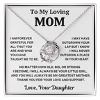 Mom Gift From Daughter,"Forever Grateful", Knot Necklace