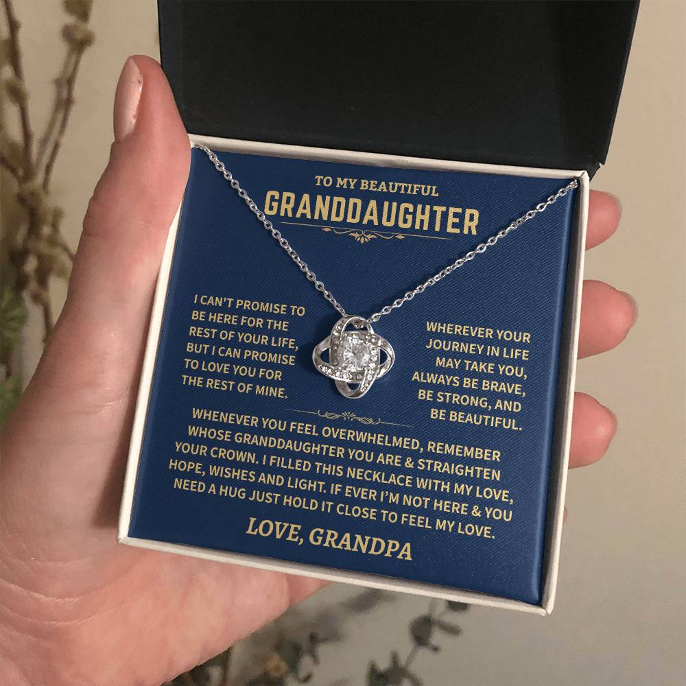 Granddaughter Gift From Grandpa, Knot Necklace