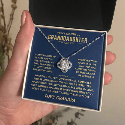 Granddaughter Gift From Grandpa, Knot Necklace