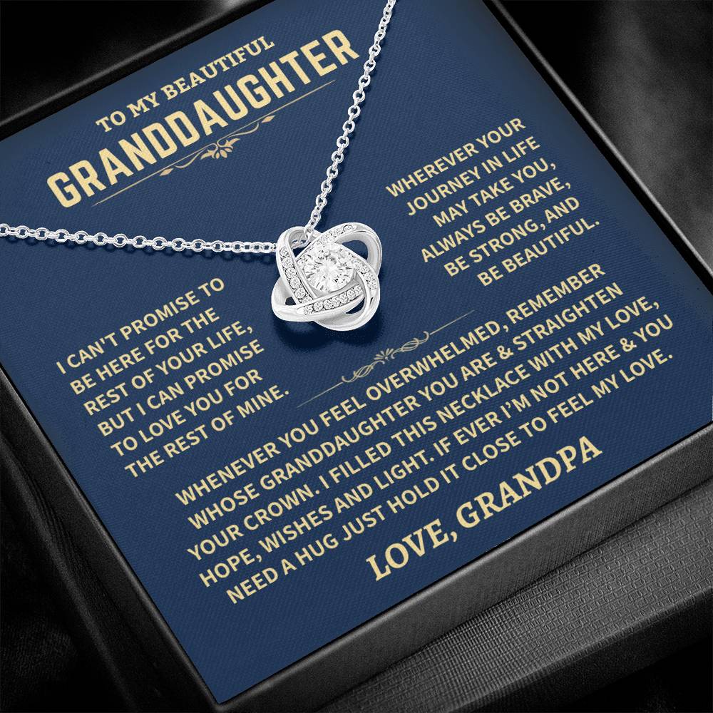 Granddaughter Gift From Grandpa, Knot Necklace