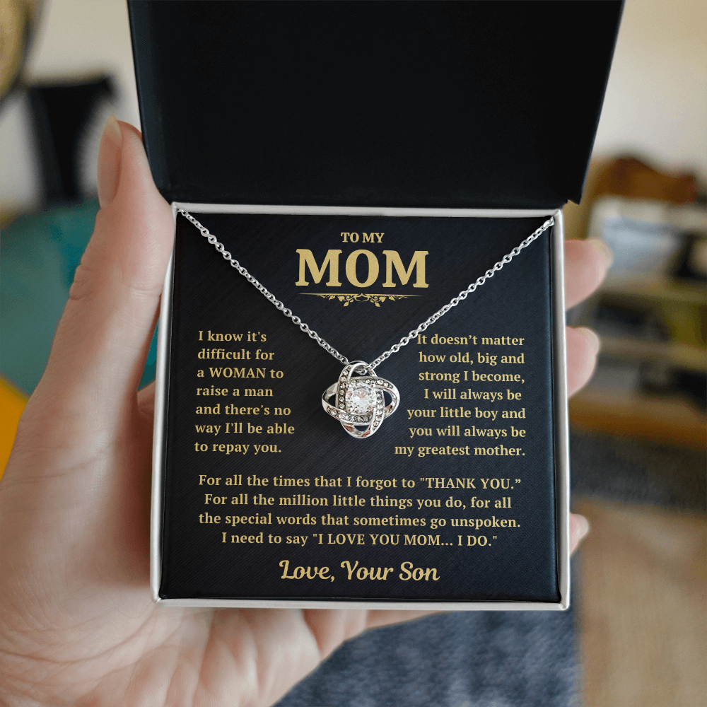 Thank You Mom Necklace Gift From Son