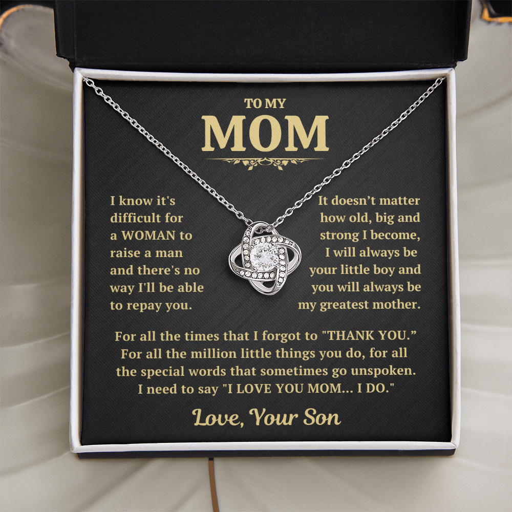 Thank You Mom Necklace Gift From Son