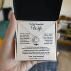 Wife Gift- Can't Live Without You- Love Knot Necklace
