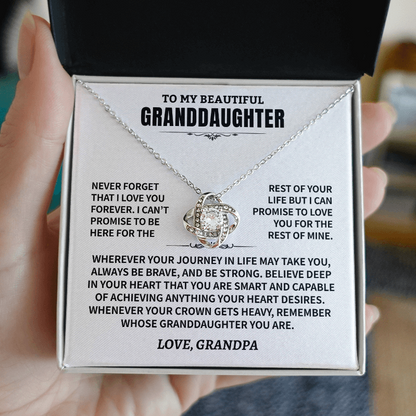 To My Granddaughter Gift From Grandpa, "Never Forget That I Love You"