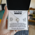 Bonus Daughter Gift,"I Love You", Knot Necklace