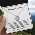Daughter-In-Law Gift From Mother-in-Law, "Daughter In Heart Necklace Gift"