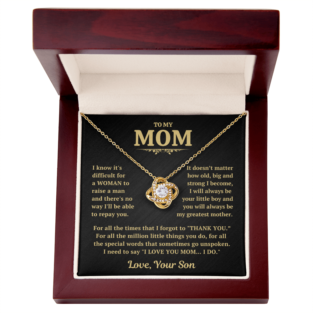 Thank You Mom Necklace Gift From Son