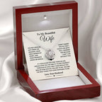 Wife Gift- Can't Live Without You- Love Knot Necklace