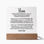 To My Son Acrylic Plaque From Dad – A Gift He’ll Treasure Forever 💙