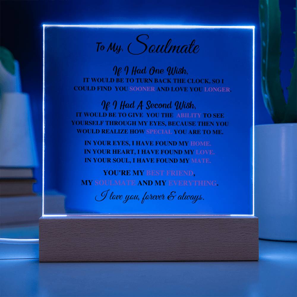 Soulmate Gift- My Everything- Acrylic Plaque
