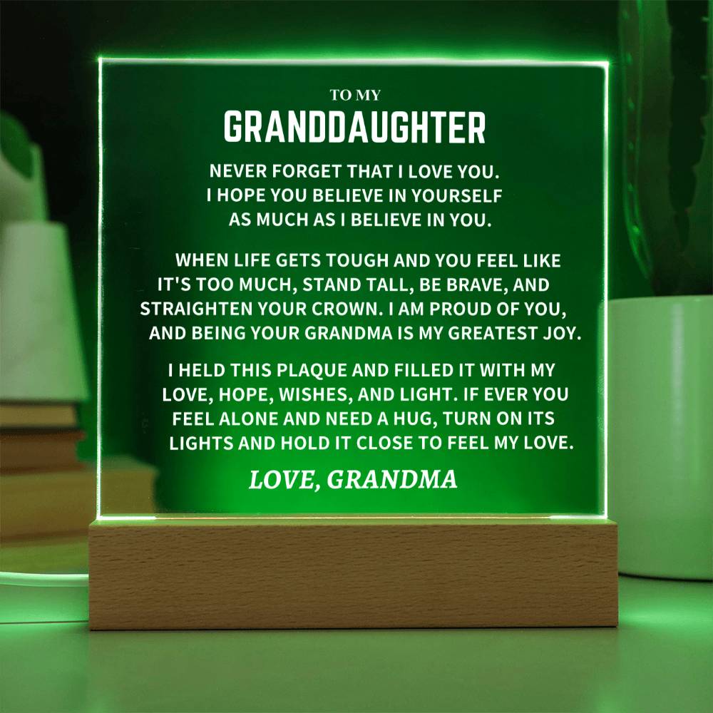 Granddaughter Gift, From Grandma, "Straighten Your Crown"