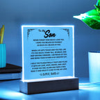 To My Son Gift From Dad - Keep Moving Forward, LED Acrylic Plaque