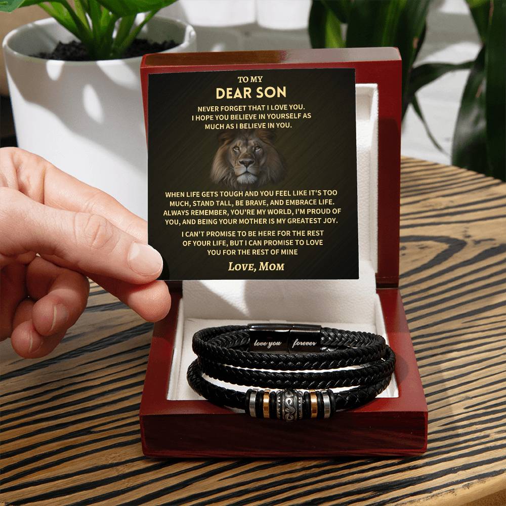 Son Bracelet Gift- I Believe In You- From Mom