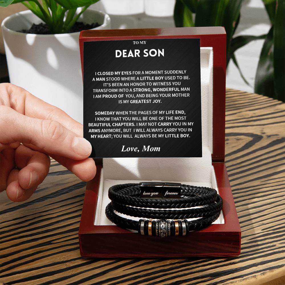 Gift For Son-Love You Forever bracelet-From Mom