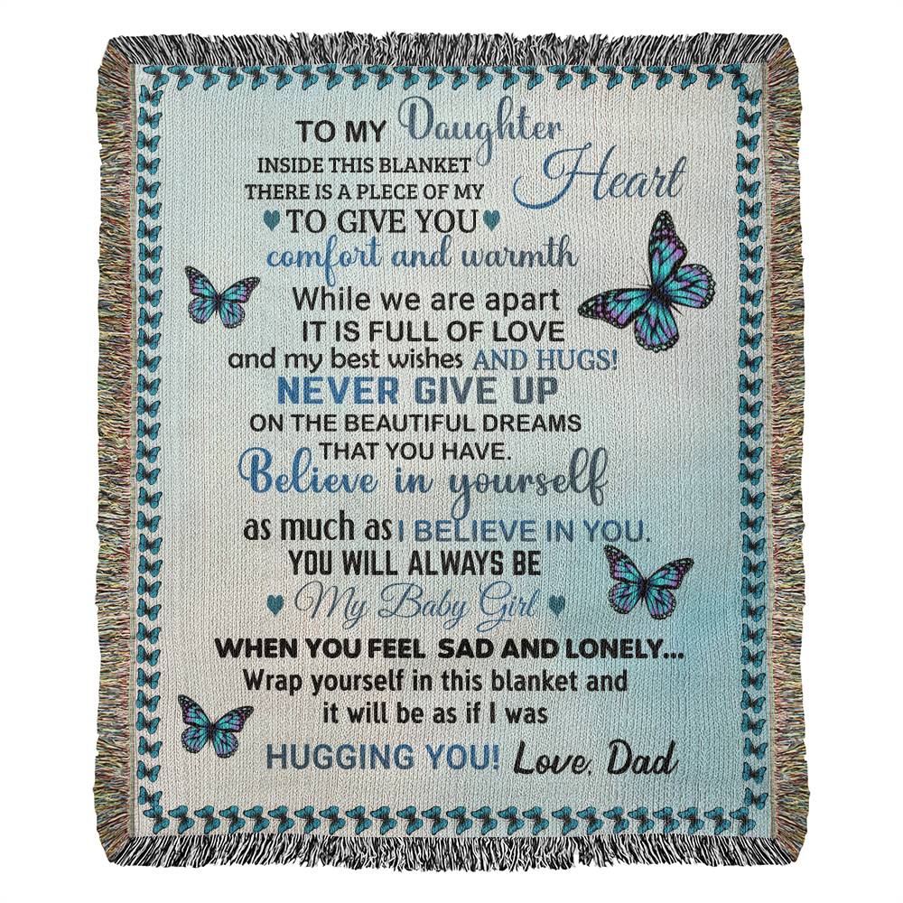 Daughter Gift-Heirloom Woven Blanket-From Dad