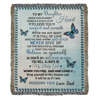 Daughter Gift-Heirloom Woven Blanket-From Dad