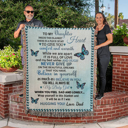 Daughter Gift-Heirloom Woven Blanket-From Dad