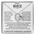To My Niece Necklace – Inspirational Gift for Niece | Love You Forever Jewelry from Aunt or Uncle