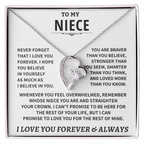 To My Niece Necklace – Inspirational Gift for Niece | Love You Forever Jewelry from Aunt or Uncle