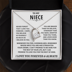 To My Niece Necklace – Inspirational Gift for Niece | Love You Forever Jewelry from Aunt or Uncle