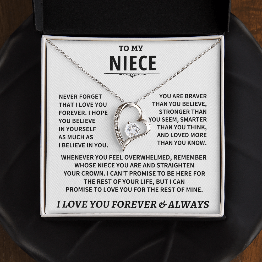 To My Niece Necklace – Inspirational Gift for Niece | Love You Forever Jewelry from Aunt or Uncle